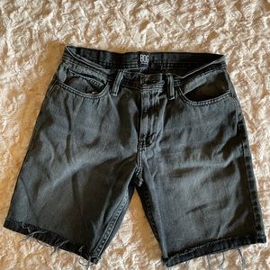 BDG black jean shorts